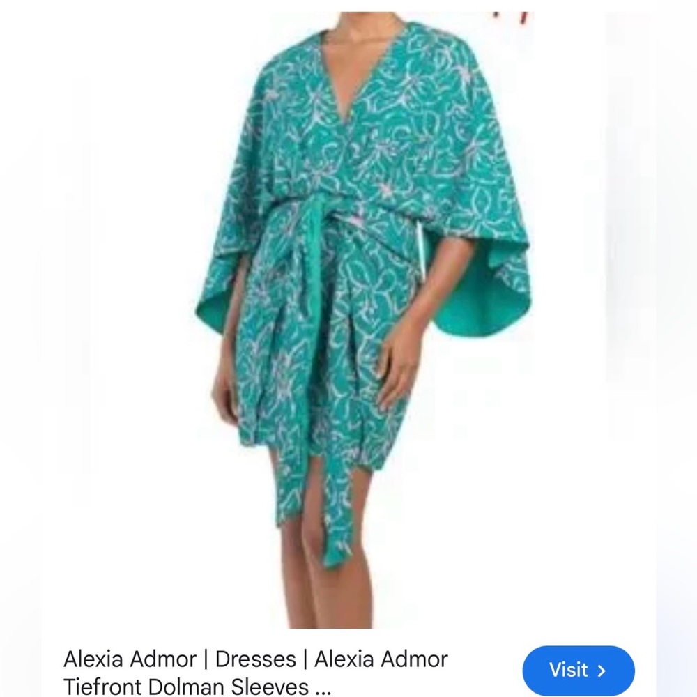 Alexia Admor Teal Floral Mini Dress